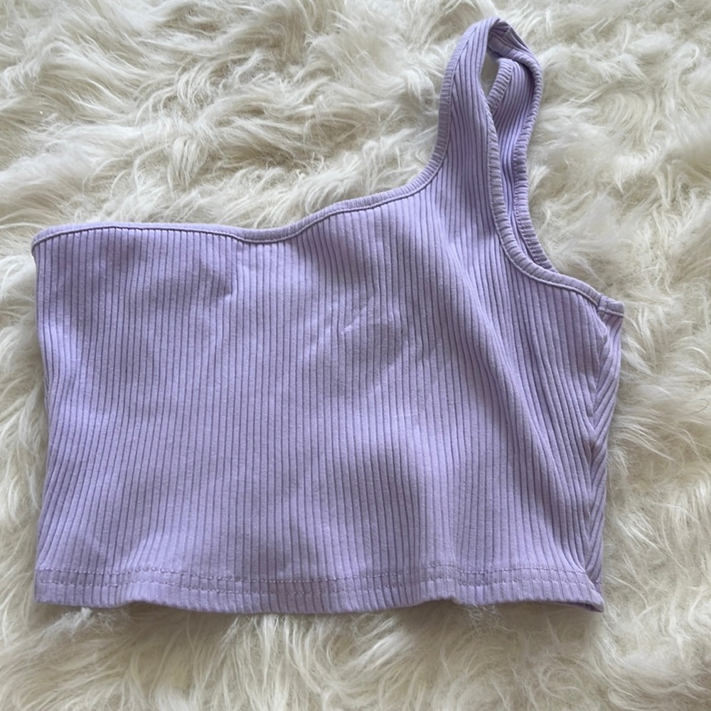 Lavender one shoulder top